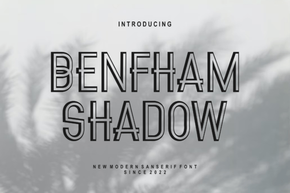 Benfham Shadow Font: Bold Character for Modern Branding