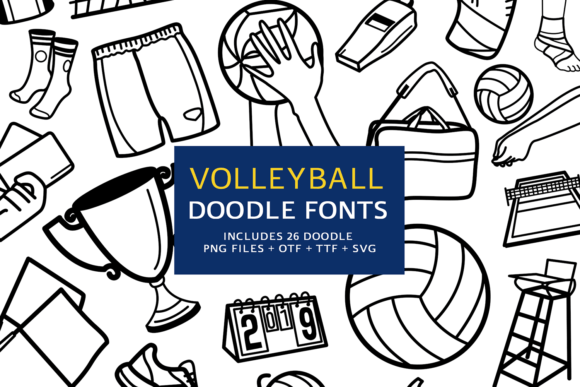 Capture the Court: How Volleyball Doodle Font Elevates Your Designs