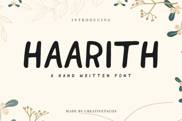 Haarith Font: A Handmade Typeface for Authentic Branding